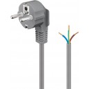 Câble à contact de protection coudé à confectionner, 2 m, gris